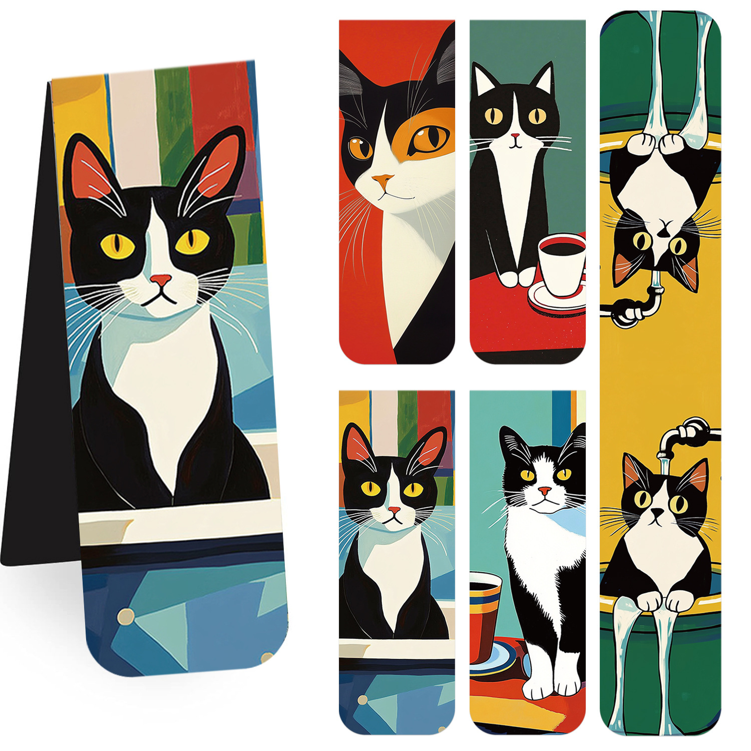 Bookmark Magnetic Clip - 5Pcs/Set Cute Cat Magnetic Bookmarks Vintage
