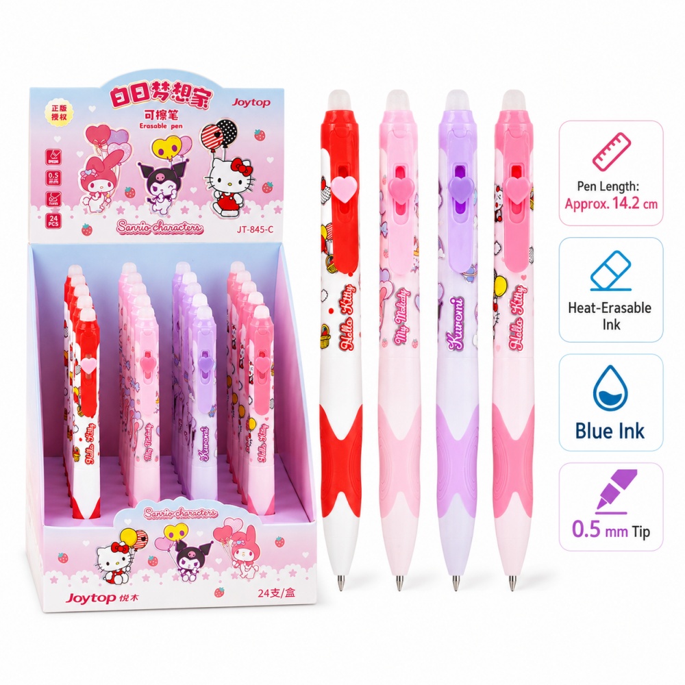 Office Supply Office Stationery Items - Genuine Sanrio Retractable Erasable Pen Blue