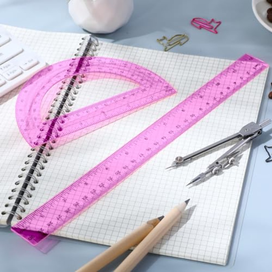 3 Pcs Plastic Ruler 6 Inch Pro - Ruler Set Transparent のレビューと価格