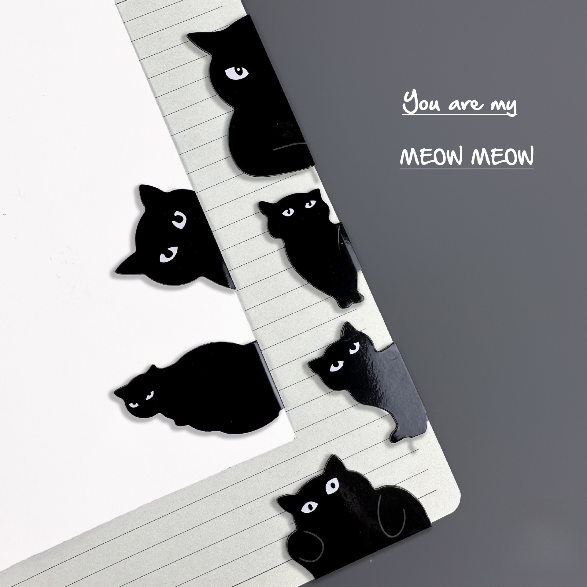 Cute Black Cat Magnetic Bookma - Bookmark Magnetic Clip のレビューと価格