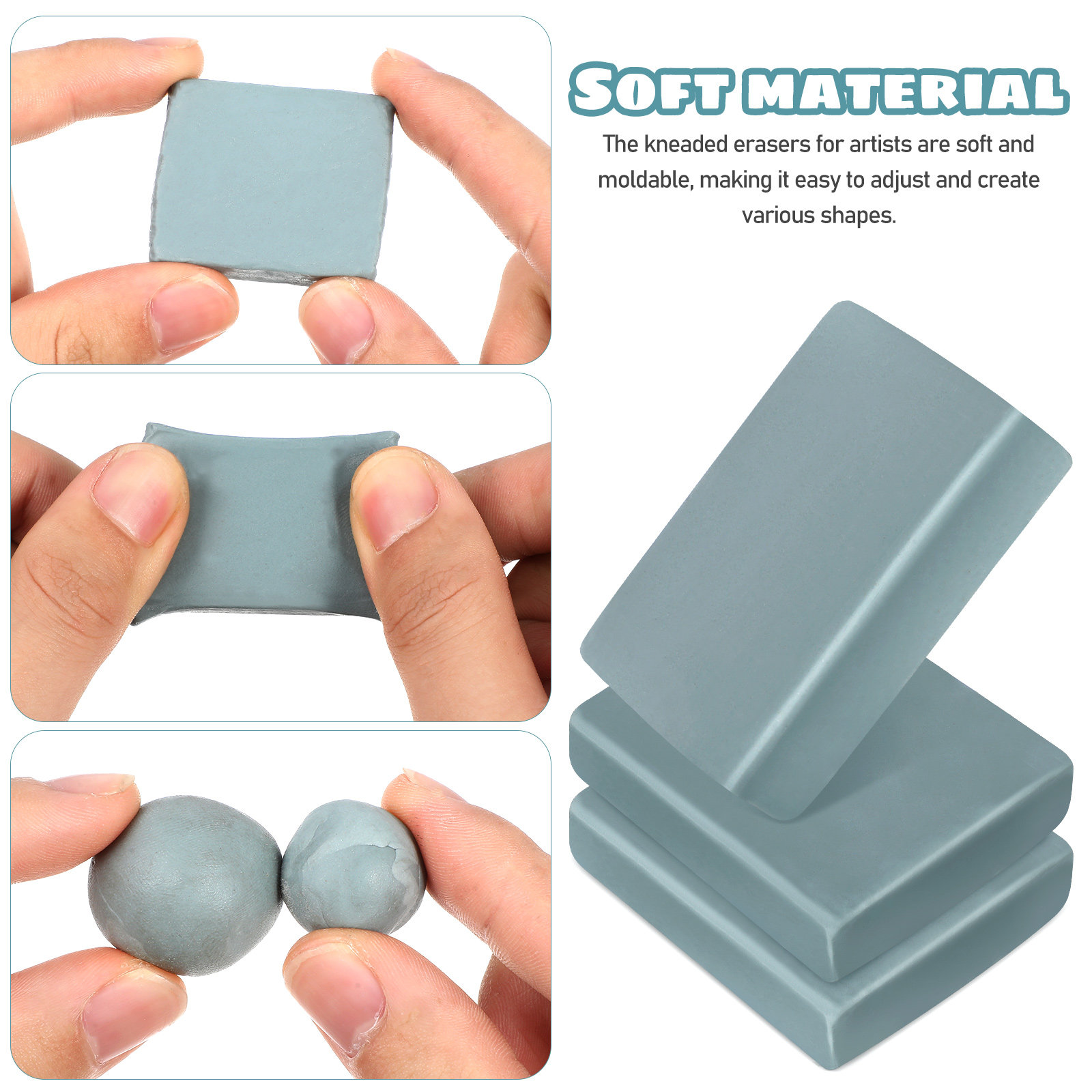 12Pcs Kneaded Erasers Moldable - Rubber Eraser Kneaded のレビューと価格