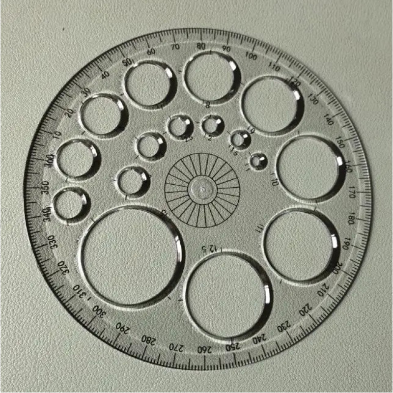 1pc Full Circle Protractor Col - Ruler Set Transparent のレビューと価格