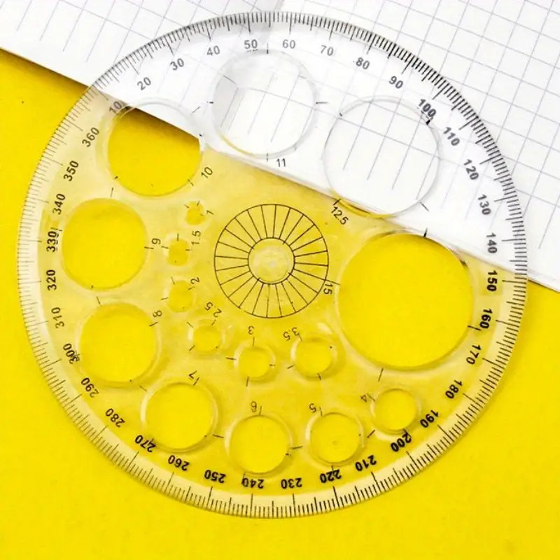 1pc Full Circle Protractor Col - Ruler Set Transparent のレビューと価格