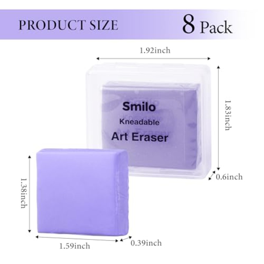 8-Pack Kneaded Erasers Moldabl - Rubber Eraser Kneaded のレビューと価格