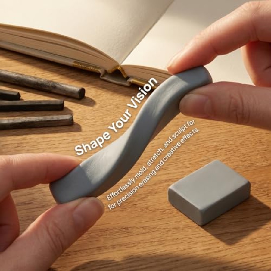 8 Pack Large Grey Kneaded Eras - Rubber Eraser Kneaded のレビューと価格