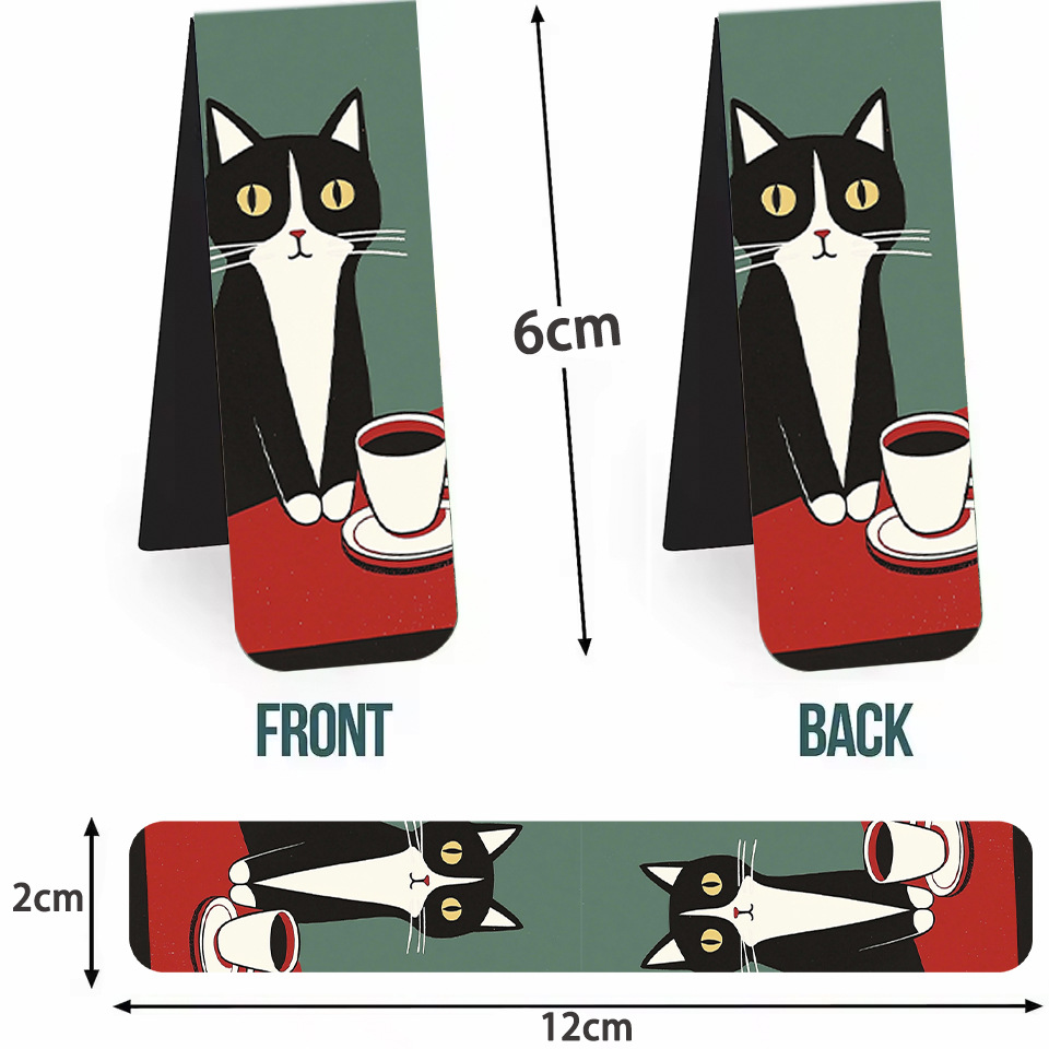 5Pcs/Set Cute Cat Magnetic Boo - Bookmark Magnetic Clip のレビューと価格