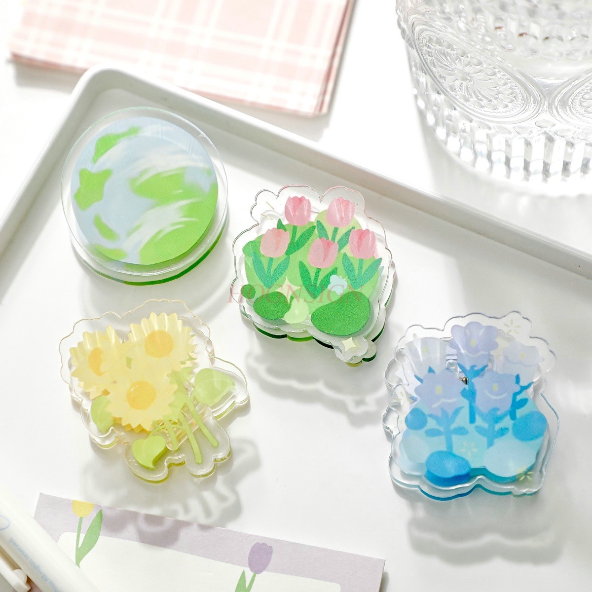 1pcs Afternoon Garden Acrylic  - Office Stationery And Supply のレビューと価格