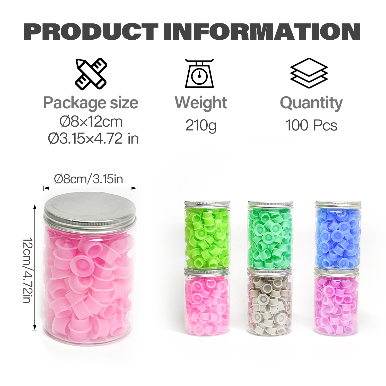 100Pcs Disposable Canned Silic - Calligraphy Ink Bottle のレビューと価格
