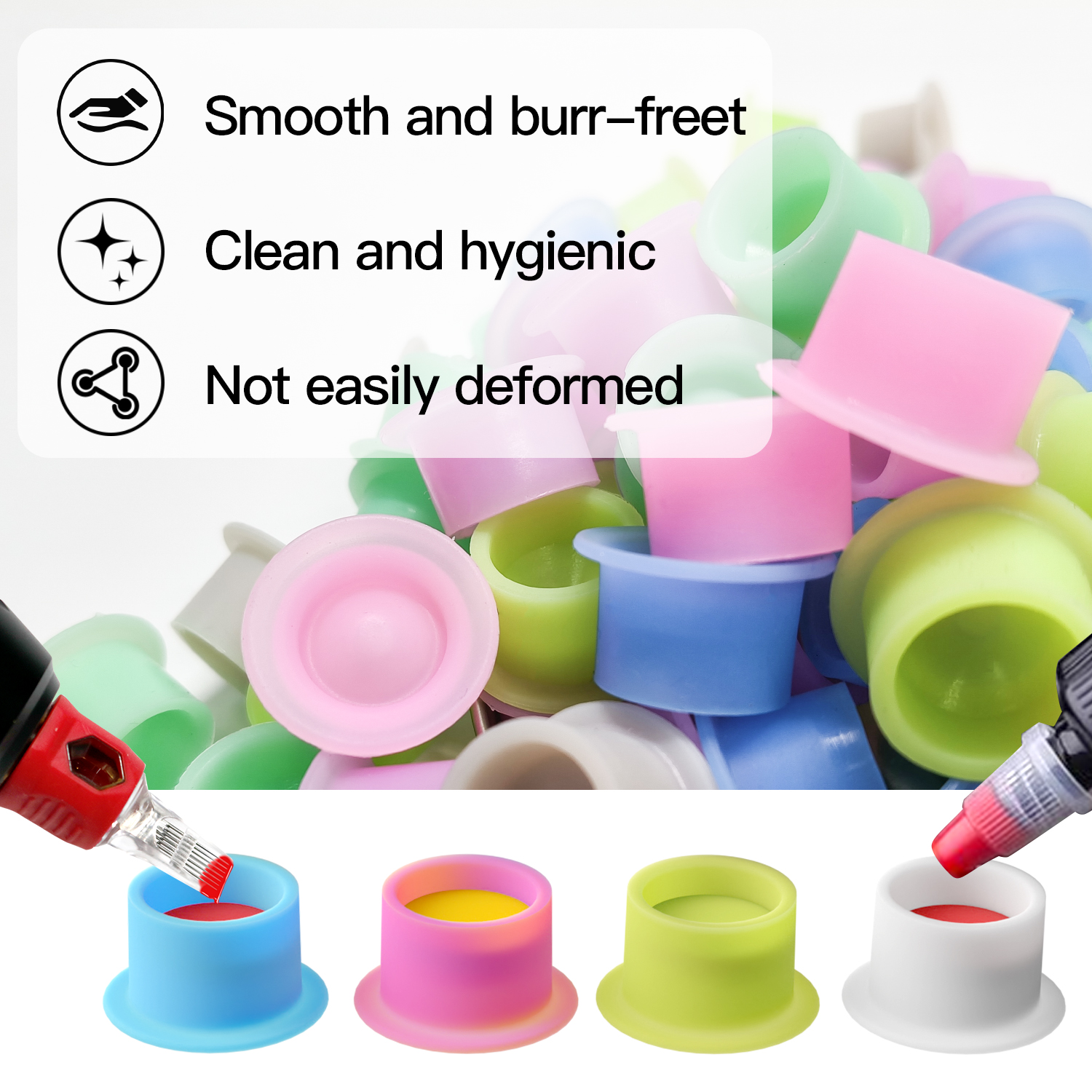 100Pcs Disposable Canned Silic - Calligraphy Ink Bottle のレビューと価格