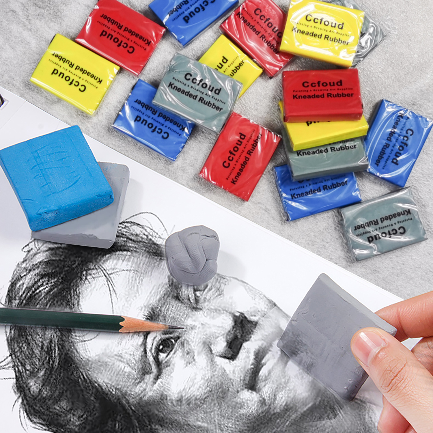 Kneaded Rubber Erasers, Colore - Rubber Eraser Kneaded のレビューと価格