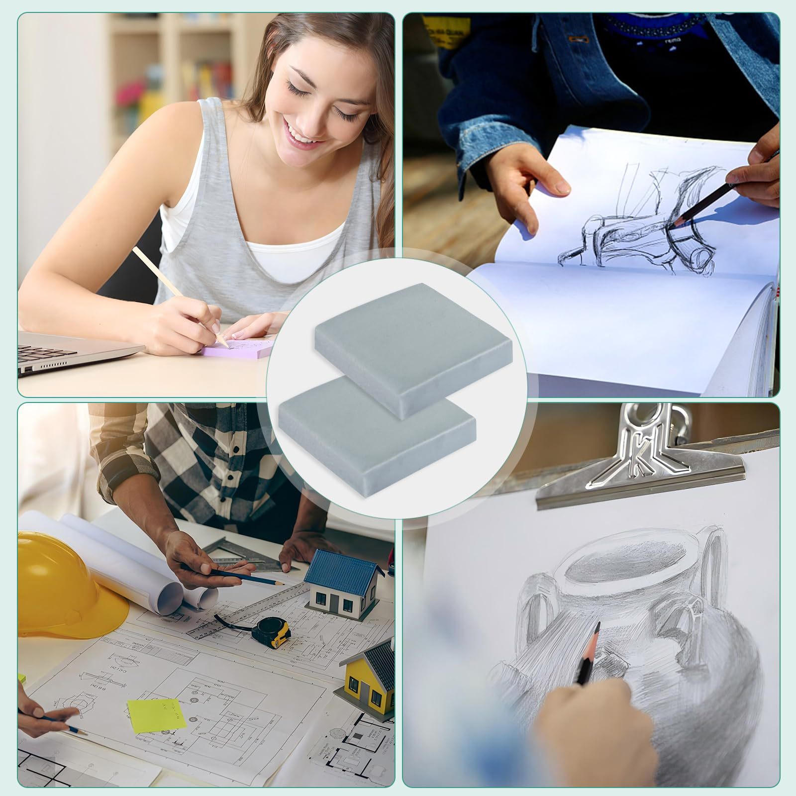 2pcs Kneaded Eraser for Artist - Rubber Eraser Kneaded のレビューと価格