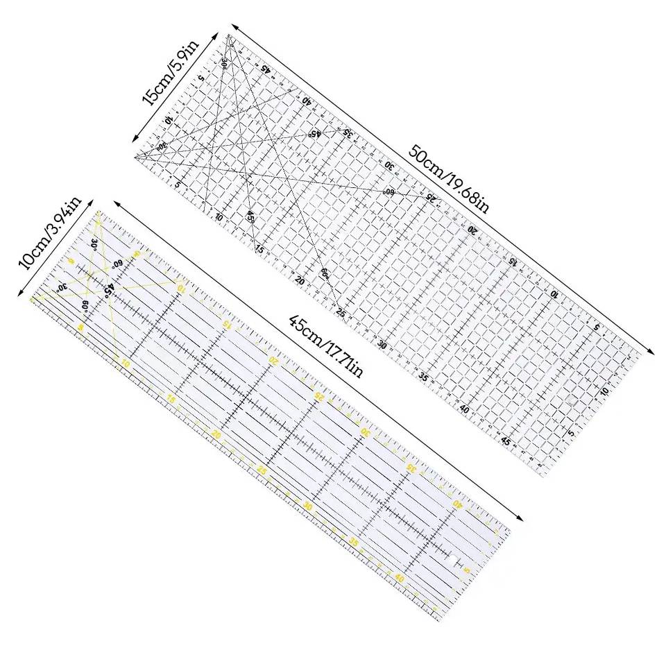 Fenrry Multisize Acrylic Patch - Ruler Set Transparent のレビューと価格